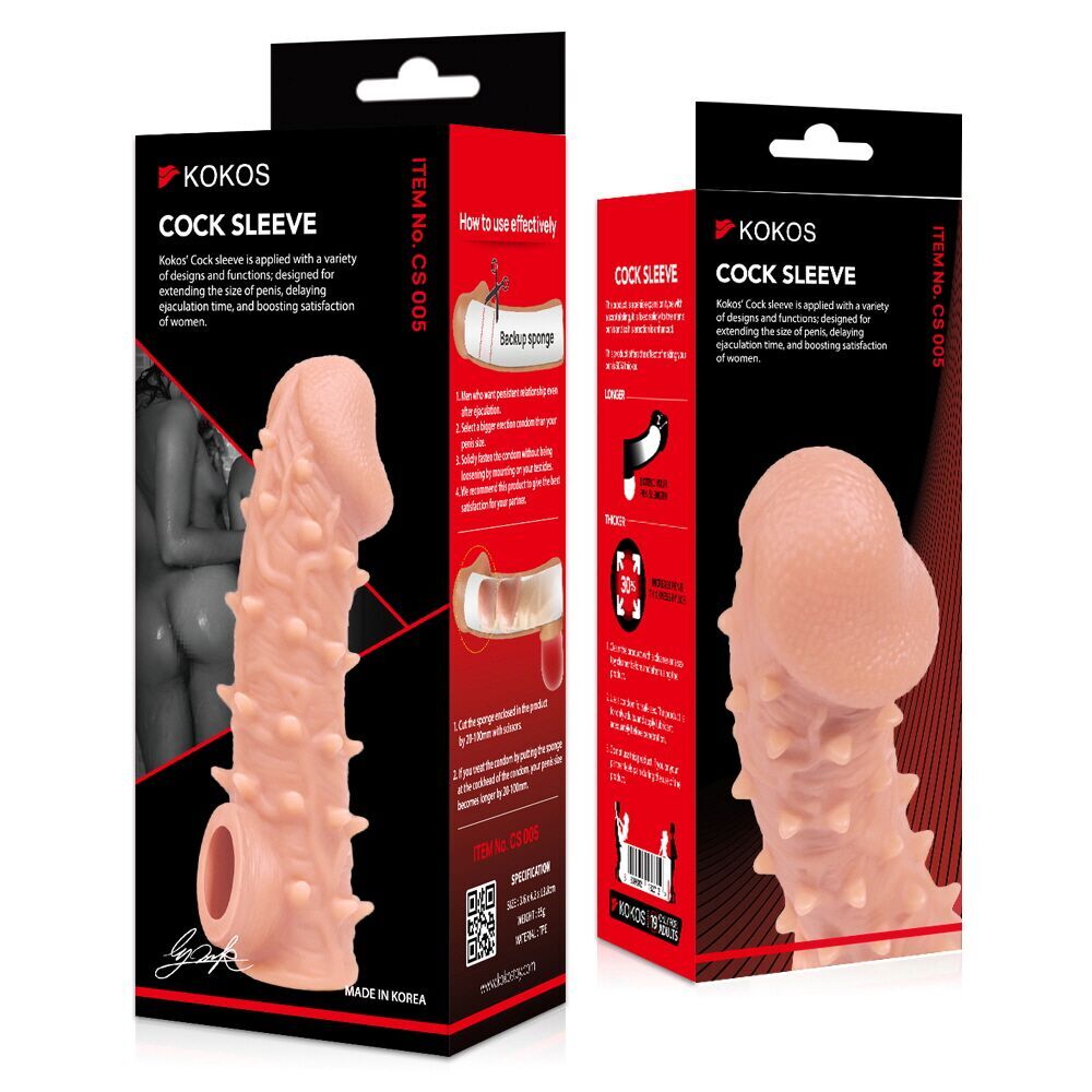 Ерегційні кільця без вібрації - Насадка на член Kokos Cock Sleeve CS 005 S 3