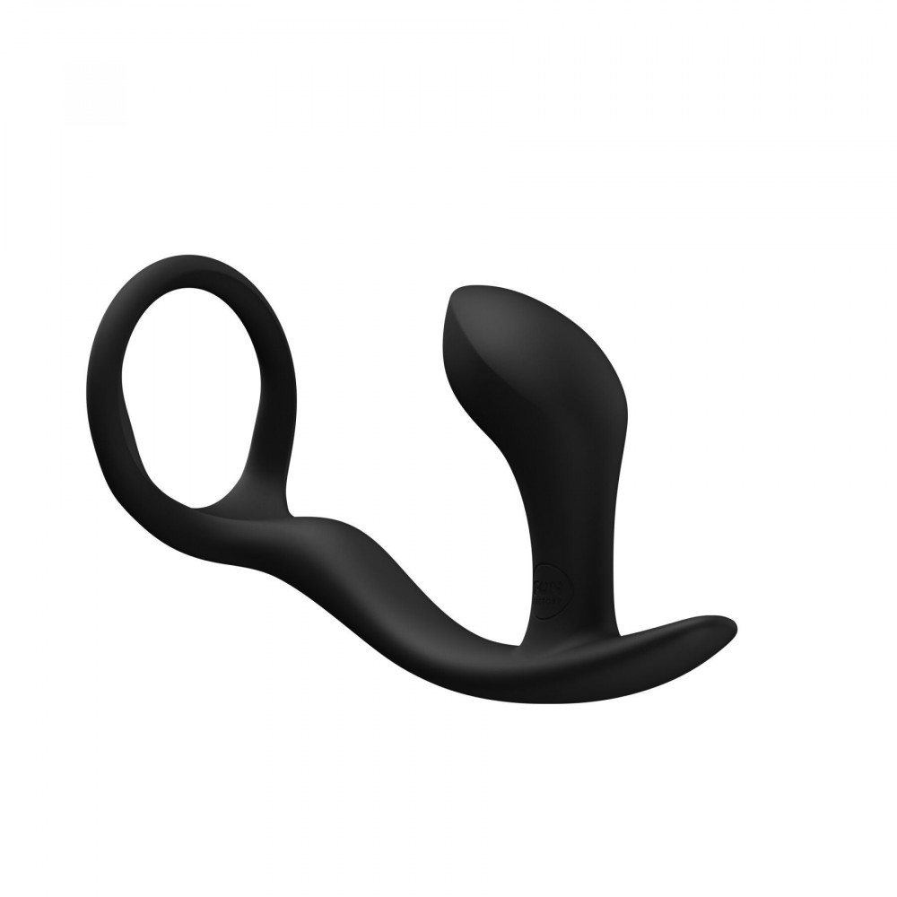 Секс игрушки - Анальная пробка с эрекционным кольцом Fun Factory Bootie Ring Black (мятая упаковка!!!)