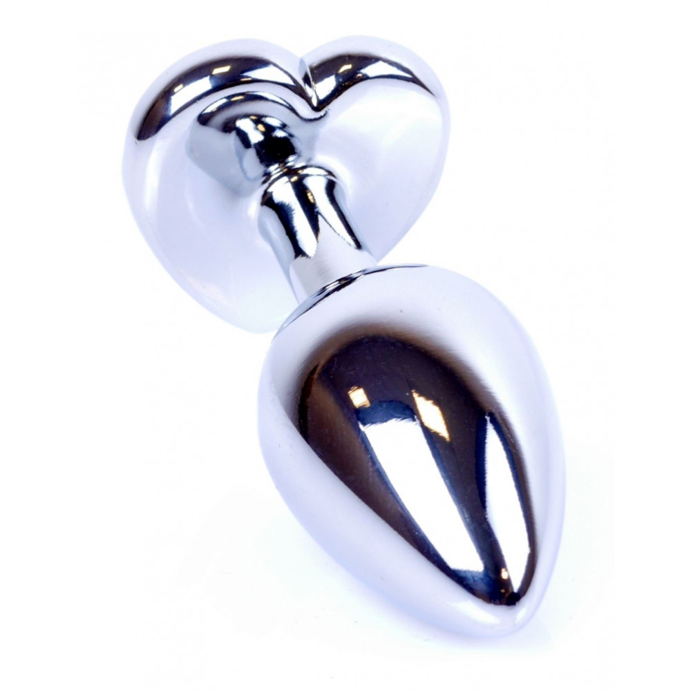 Анальные игрушки - Анальная пробка Boss Series - Jewellery Silver Heart PLUG Black S, BS6400047 3