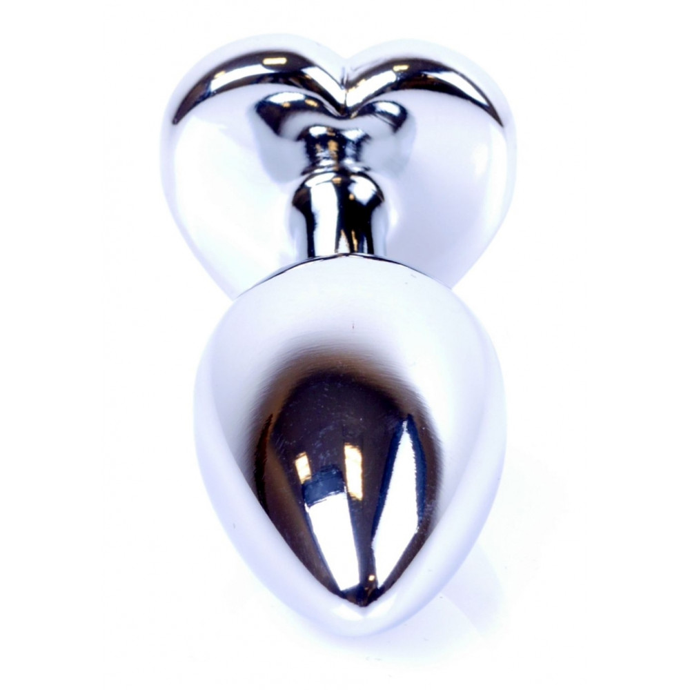 Анальные игрушки - Анальная пробка Boss Series - Jewellery Silver Heart PLUG Black S, BS6400047 5