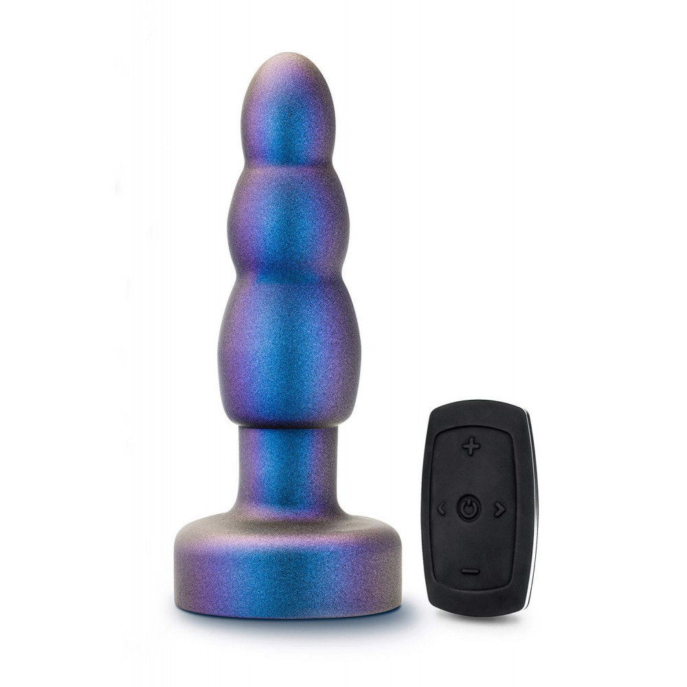 Секс игрушки - Анальная пробка с вибрацией и вращающимися шариками Anal Adventures Blush, с пультом, силиконовая