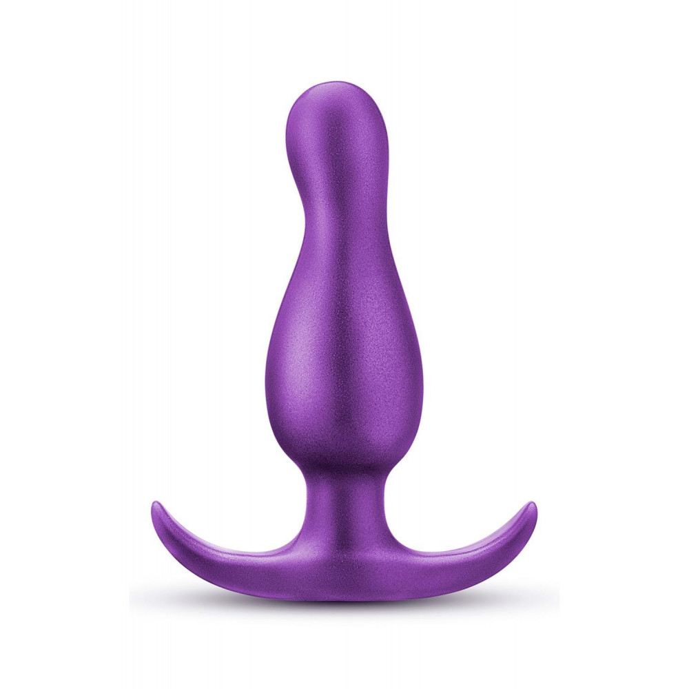 Секс игрушки - Анальная пробка с изогнутым кончиком и якорным стоппером Anal Adventures Blush, силиконовая