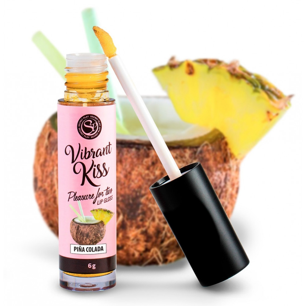  - Блиск для губ з ефектом вібрації Secret Play - LIP GLOSS Vibrant Kiss Pina Colada, 6 грам 1