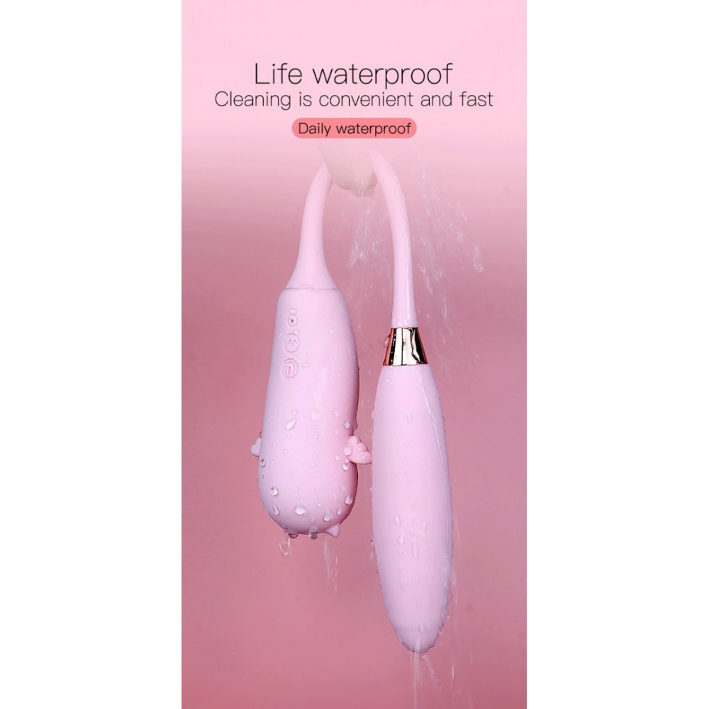 Різне - Подвійний вібратор з вакуумною стимуляцією Viola з пульсацією та підігрівом, рожевий 14