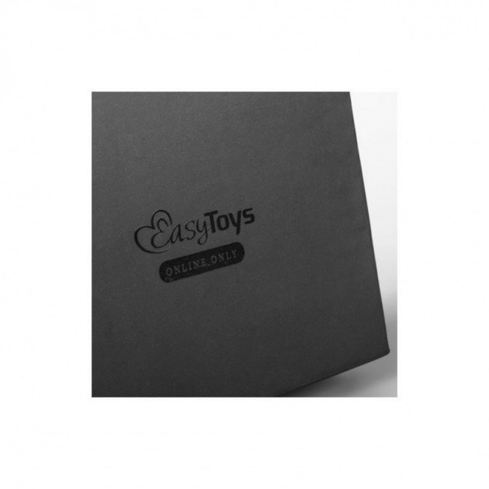Страпони - Страпон рельєфний на ременях Easytoys, силіконовий, чорний, 14.5 х 2.9 см 4