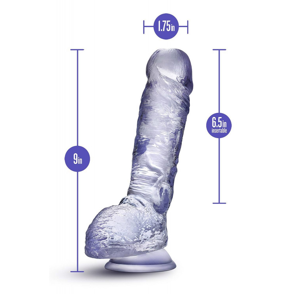 Разное - Фаллоимитатор на присоске прозрачный 23 см 3