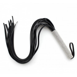 Флоггер со стразами DS Fetish Flogger diamond L black