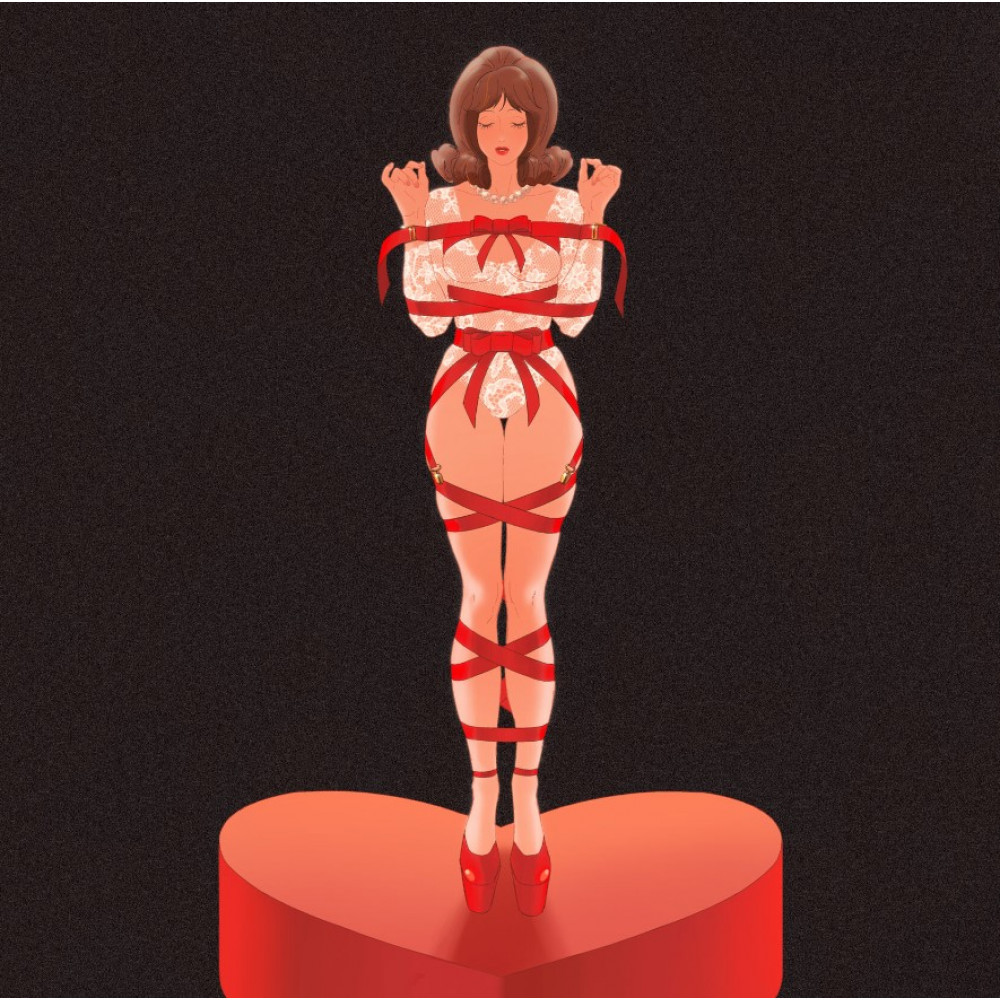 Наручники и ограничения - Фиксатор бондаж с бантом для верхней части тела UPKO Bowknot, красный 4