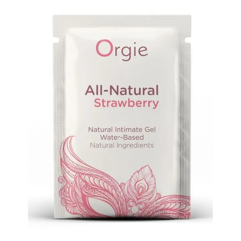 Разное - Лубрикант на водной основе со вкусом клубники Orgie ALL-NATURAL STRAWBERRY, 2ml