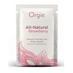 Лубрикант на водній основі зі смаком полуниці Orgie ALL-NATURAL STRAWBERRY, 2ml