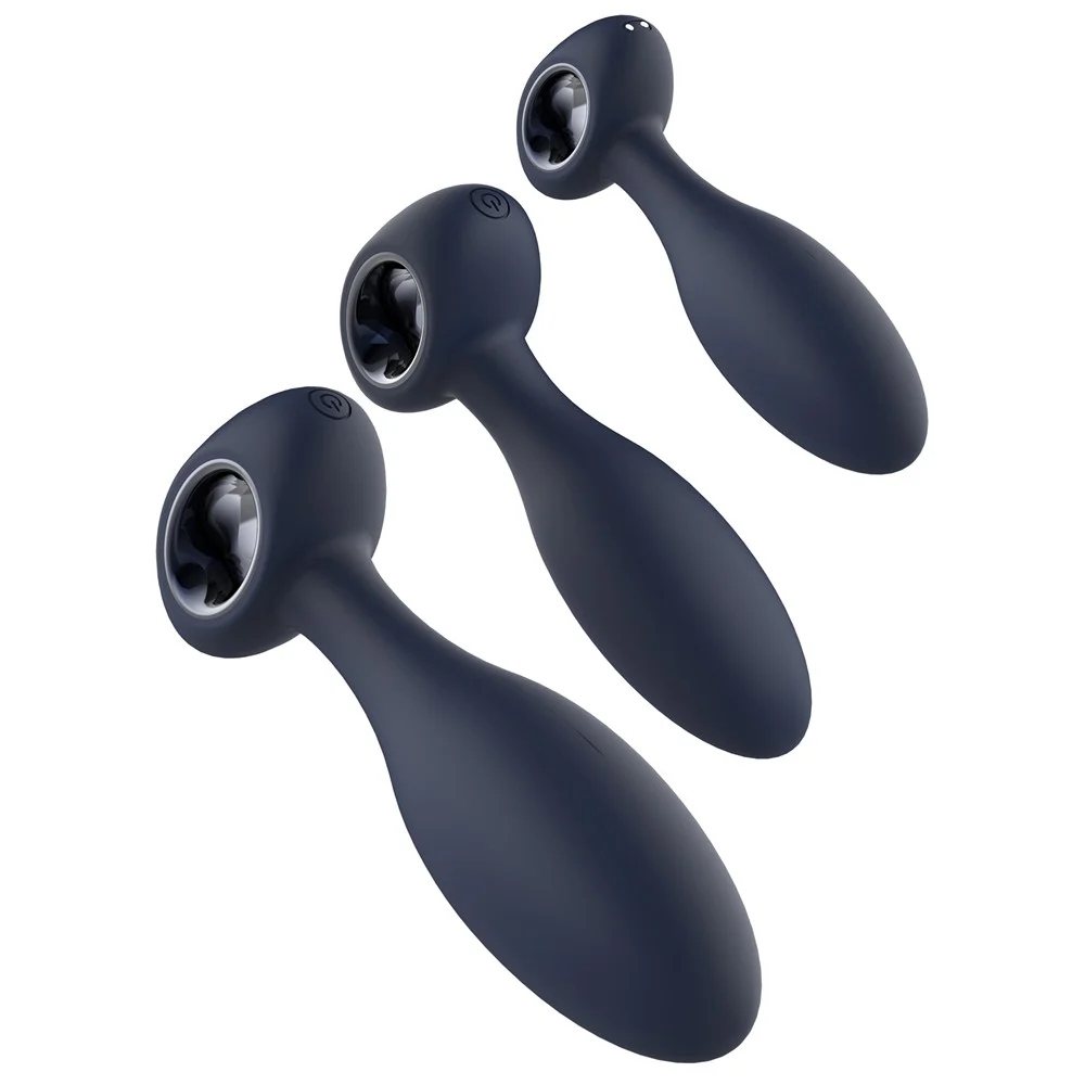 Анальные игрушки с вибрацией - Набор анальных стимуляторов, S, M, L, Dream Toys Startroopers Milky Way, два с вибрацией, синий 4