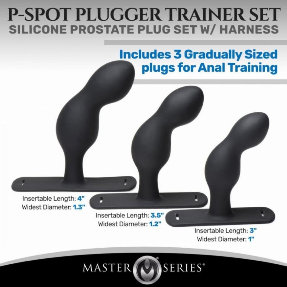 Різне - Набір для стимуляції простати Master Series P-Spot Plugger Trainer Set, чорний 5