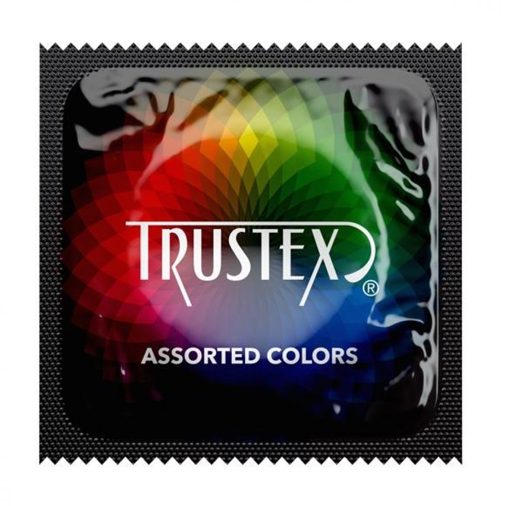 Презервативы - Презервативы Trustex Assorted Colors разных цветов, со смазкой