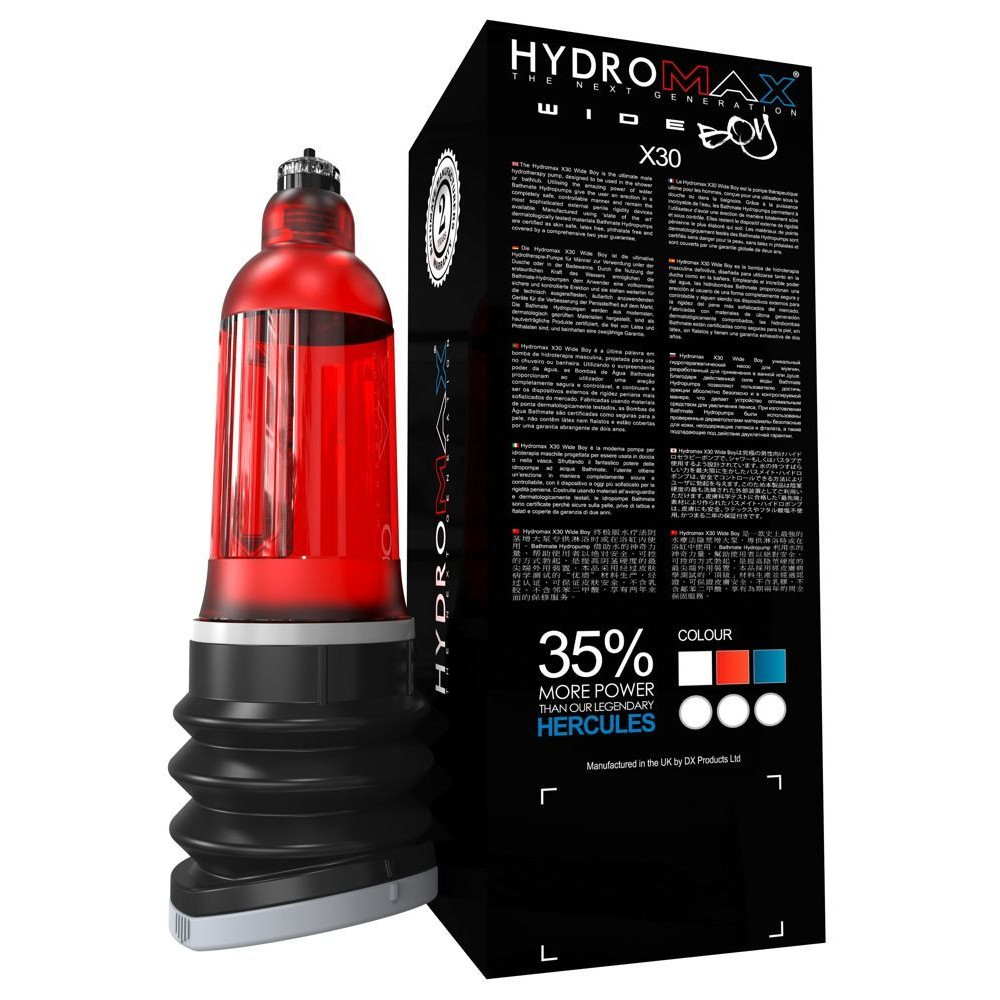 Гидропомпы - Гидропомпа Bathmate Hydromax 7 WideBoy Red (X30) для члена длиной от 12,5 до 18см, диаметр до 5,5см 3