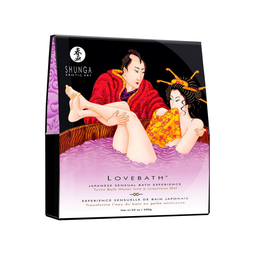 Интимная косметика - Гель для ванны Shunga LOVEBATH – Sensual Lotus 650 г, делает воду ароматным желе со SPA эффектом