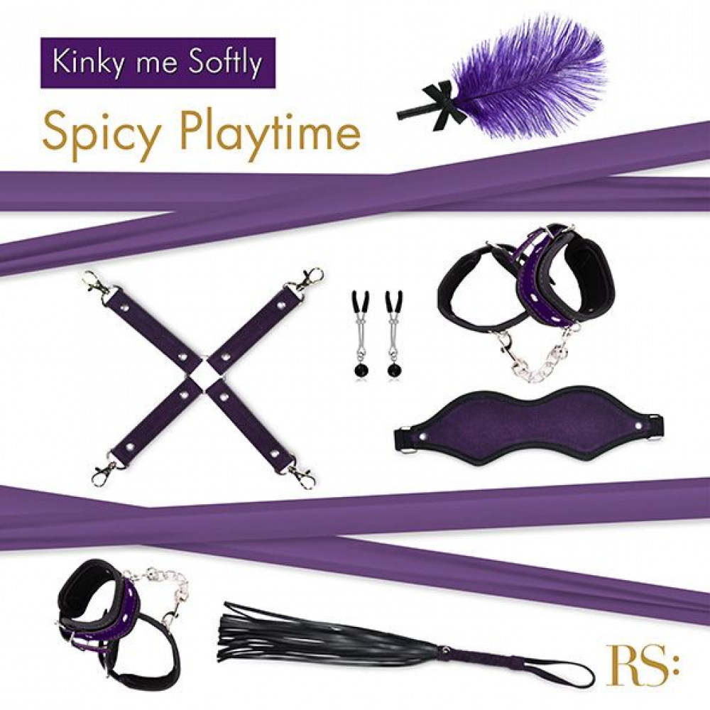 Наборы для БДСМ - Подарочный набор для BDSM RIANNE S - Kinky Me Softly Purple: 8 предметов для удовольствия 1
