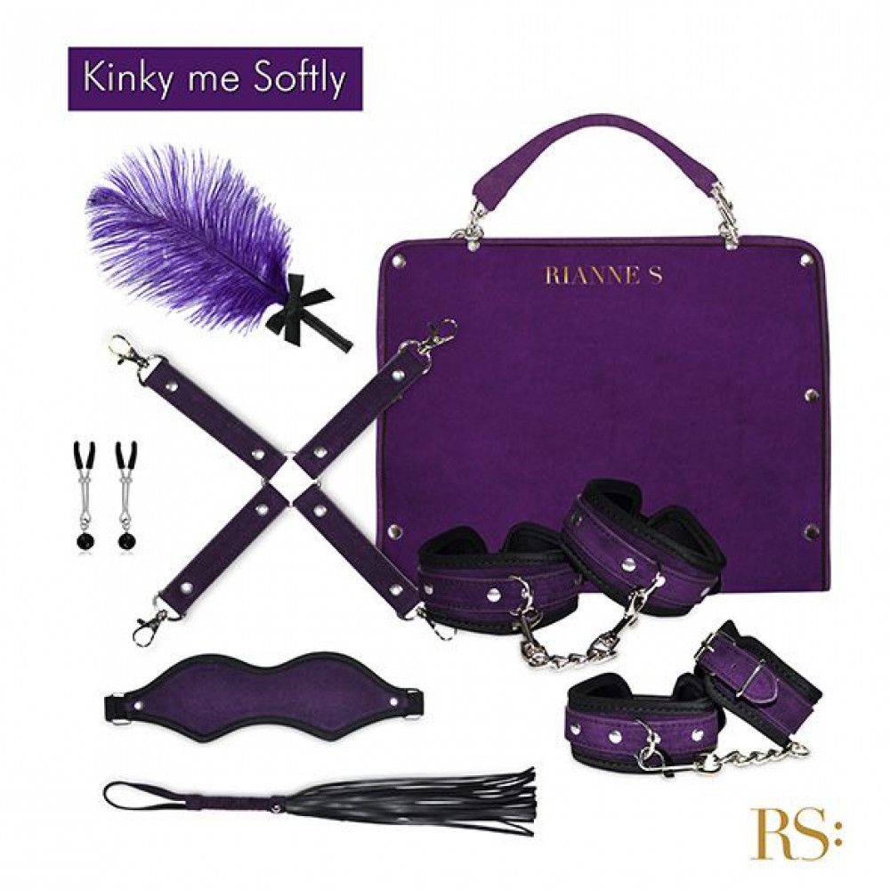 Наборы для БДСМ - Подарочный набор для BDSM RIANNE S - Kinky Me Softly Purple: 8 предметов для удовольствия