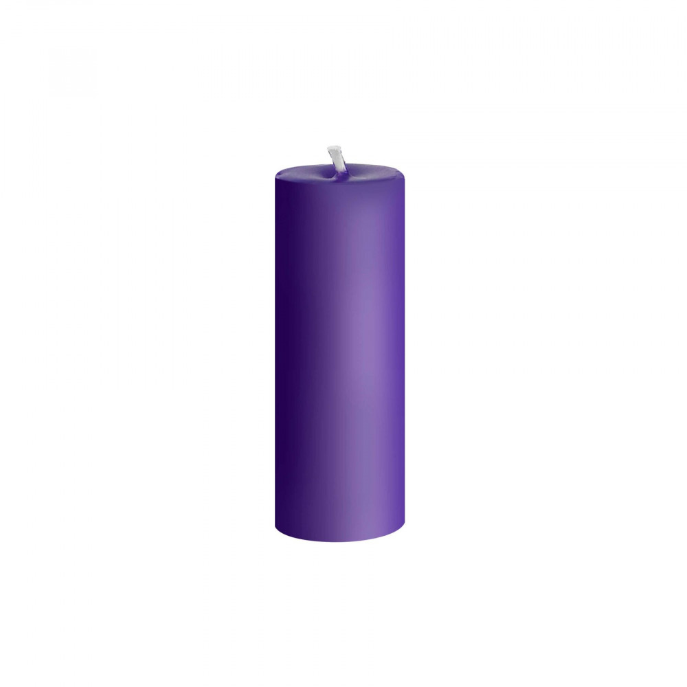 БДСМ аксессуары - Фиолетовая свеча восковая S 10 см низкотемпературная 1
