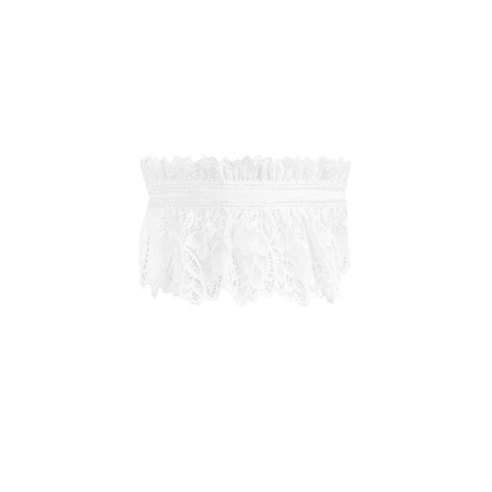 Чокеры, портупеи - Ажурная подвязка Obsessive Amor Blanco garter, white 2