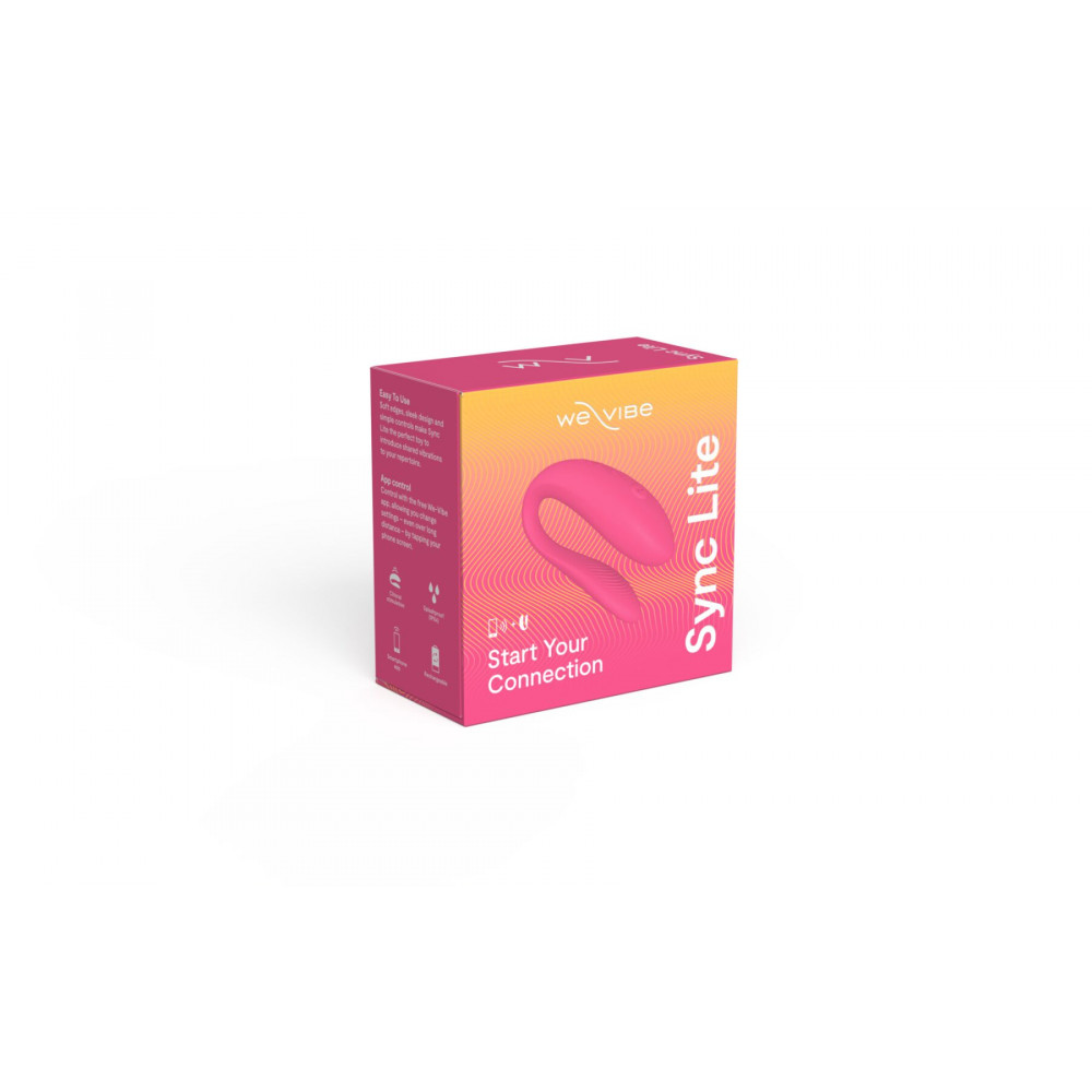 Вибраторы для пар - Смарт-вибратор для пар We-Vibe Sync Lite Pink, 10 виброрежимов, можно совмещать с проникающим сексом 3