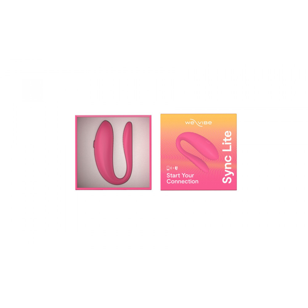 Вибраторы для пар - Смарт-вибратор для пар We-Vibe Sync Lite Pink, 10 виброрежимов, можно совмещать с проникающим сексом 5