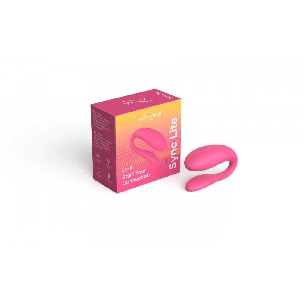 Вибраторы для пар - Смарт-вибратор для пар We-Vibe Sync Lite Pink, 10 виброрежимов, можно совмещать с проникающим сексом 4