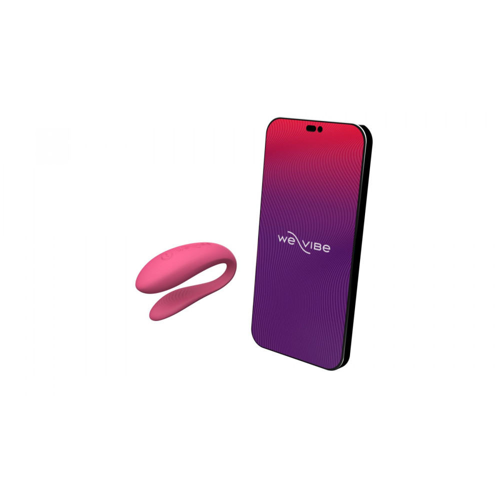 Вибраторы для пар - Смарт-вибратор для пар We-Vibe Sync Lite Pink, 10 виброрежимов, можно совмещать с проникающим сексом