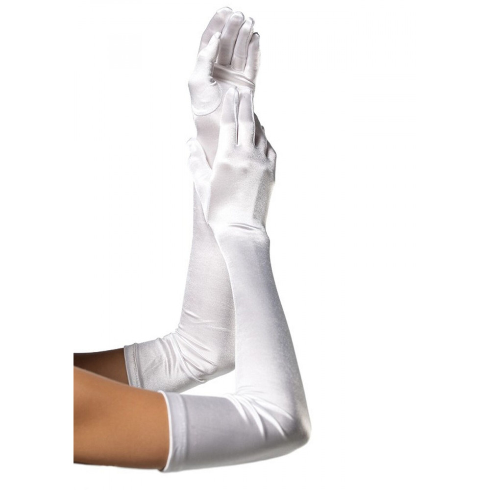 Чулки - Длинные перчатки Leg Avenue Extra Long Satin Gloves white
