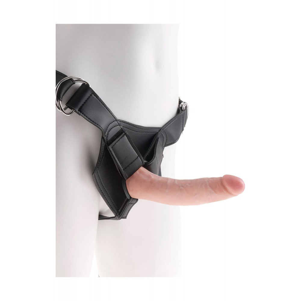 Різне - Страпон реалістичний Pipedream King Cock Strap-On з кільцевим кріпленням, на трусиках, бежевий 1
