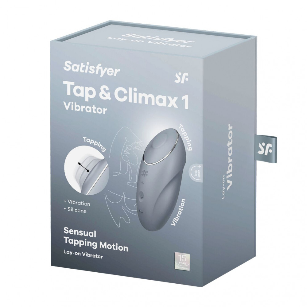 Клиторальный вибратор - Вибратор Satisfyer Tap & Climax 1 Bluegrey 7