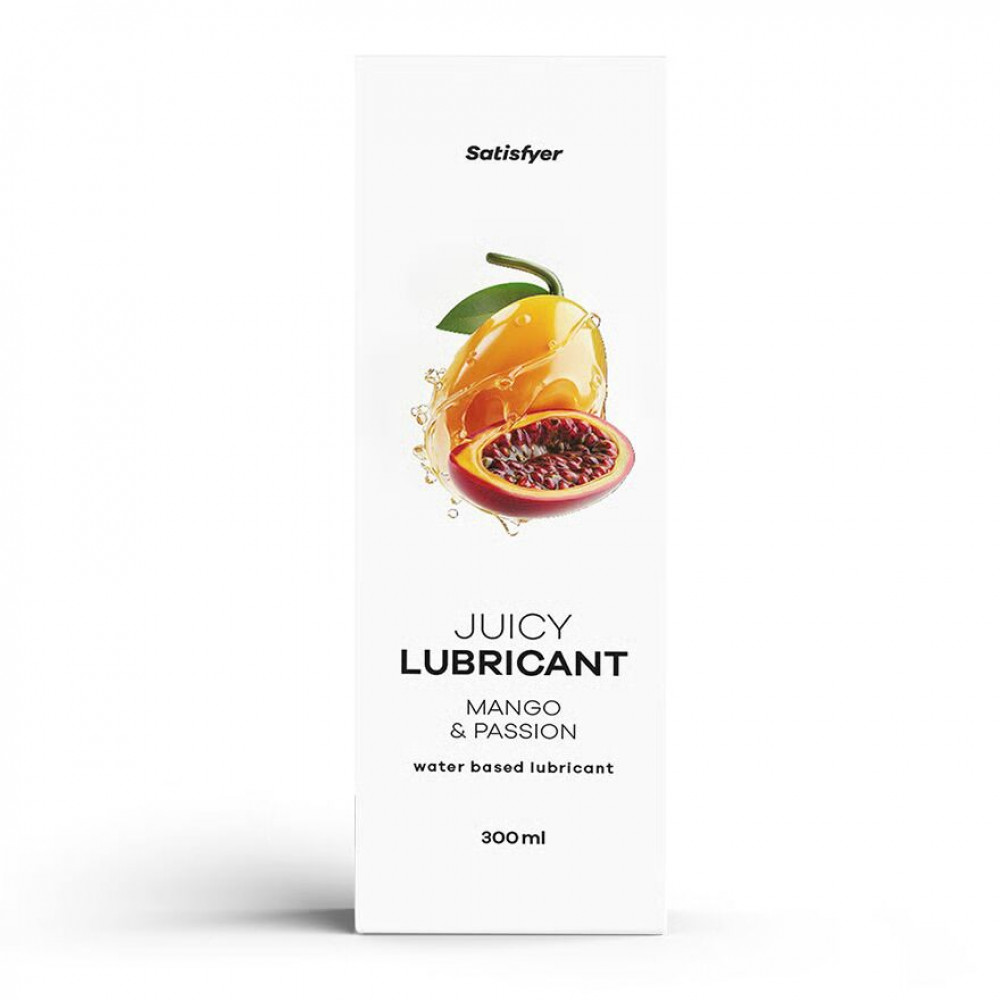 Оральные смазки - Лубрикант на водной основе Satisfyer Juicy Lubricant Mango & Passion water based 300 мл