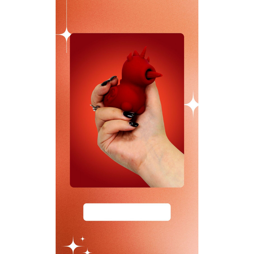 Вібропулі та міні-вібратори - Вібратор-єдиноріжка Unihorn – Blaze Diablo, пестливий роздвоєний язичок 8