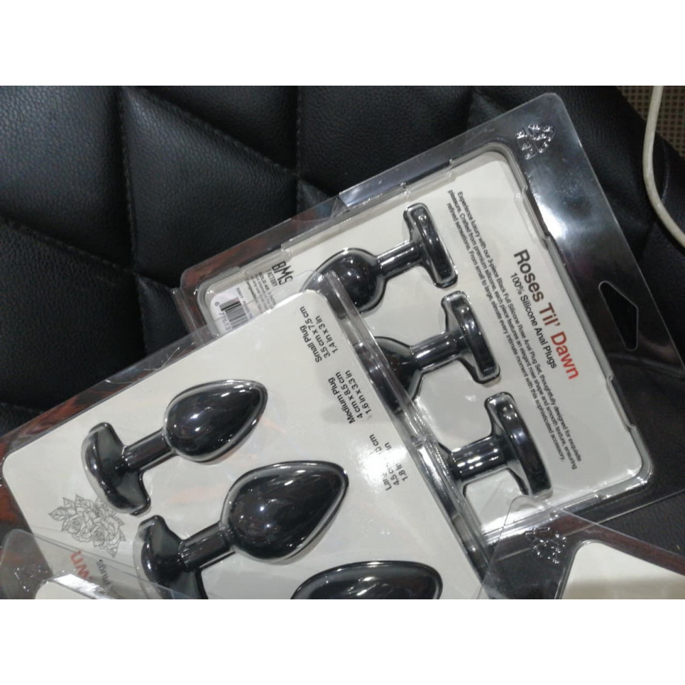 Секс іграшки - Набір силіконових анальних пробок BMS Roses Til’ Dawn Silicone Anal Plug Kit (пошкоджене паковання!!!) 1