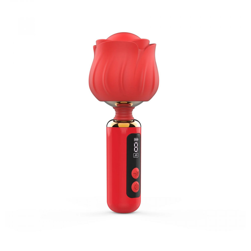 Для LGBTQ+ - Вибромассажер Loviss Rose Mini Massage Wand Vibrator, головка в виде розы, 9 режимов 2