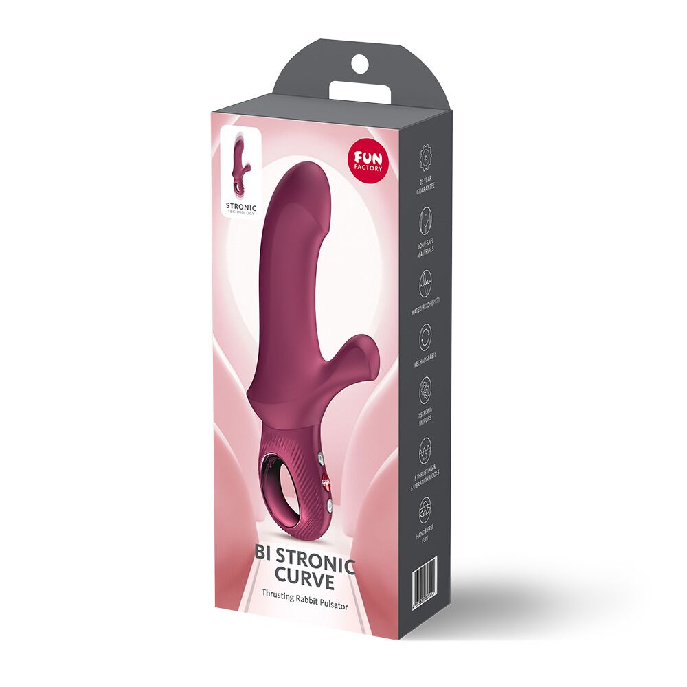 Классический вибратор - Пульсатор Fun Factory Bi Stronic Curve Wine Red 9