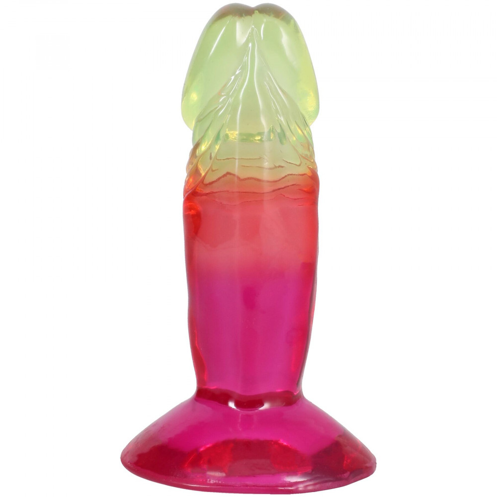 Фалоімітатор - Дилдо Doc Johnson Crystal Jellies - 4.5 Inch Classic Dong - Rainbow 3