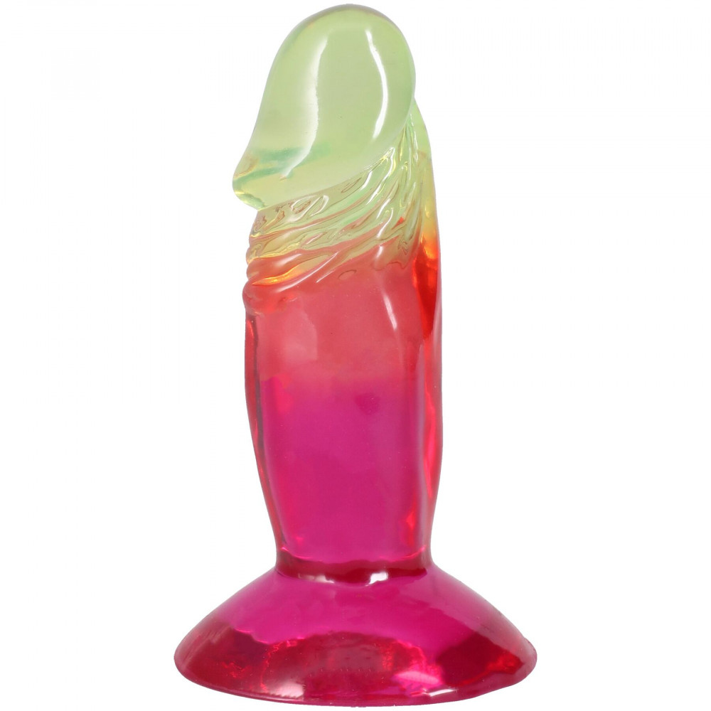 Фалоімітатор - Дилдо Doc Johnson Crystal Jellies - 4.5 Inch Classic Dong - Rainbow