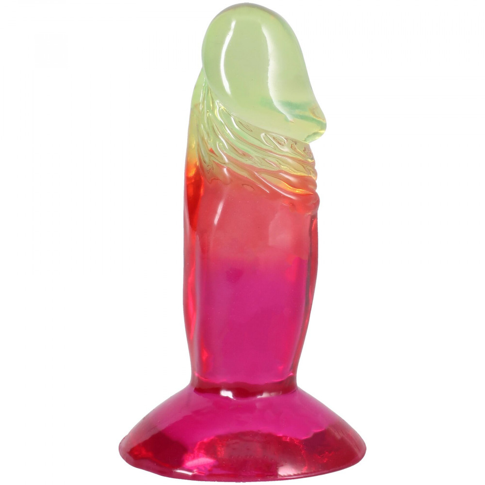 Фалоімітатор - Дилдо Doc Johnson Crystal Jellies - 4.5 Inch Classic Dong - Rainbow 1