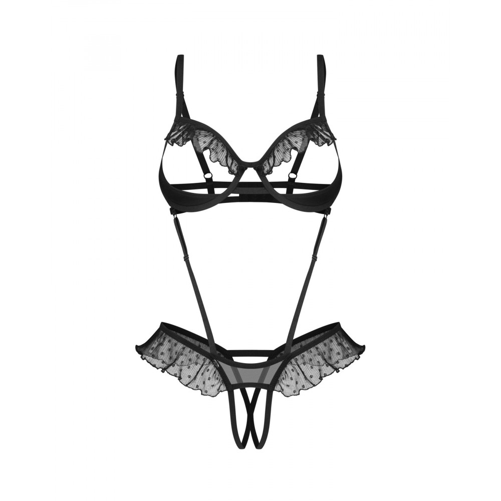 Жіноча еротична білизна - Боді Obsessive Carrola crotchless teddy S/M 5