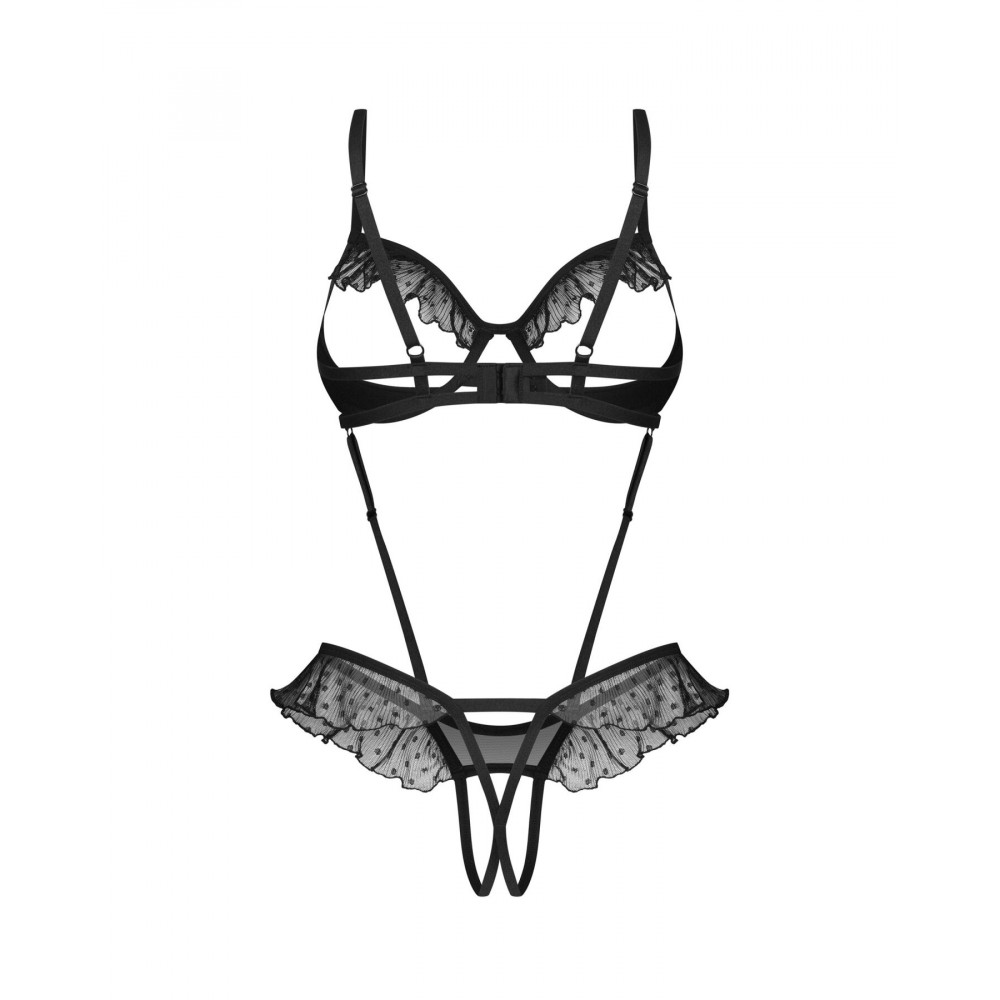 Жіноча еротична білизна - Боді Obsessive Carrola crotchless teddy S/M 6