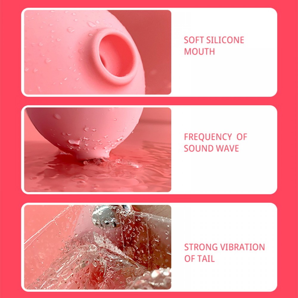 Різне - Вакуумний стимулятор клітора у вигляді рибки BOSS SERIES RACHEL з вібрацією, блакитний 5