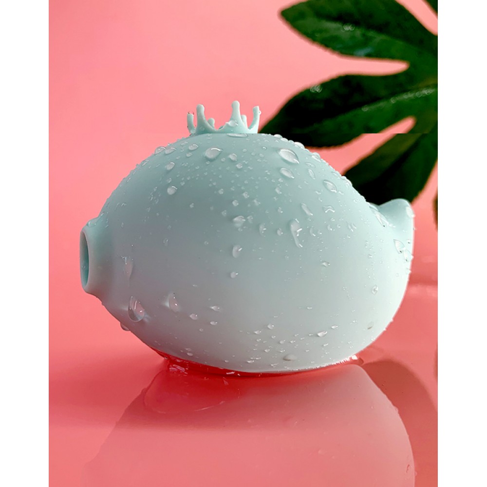 Різне - Вакуумний стимулятор клітора у вигляді рибки BOSS SERIES RACHEL з вібрацією, блакитний 4