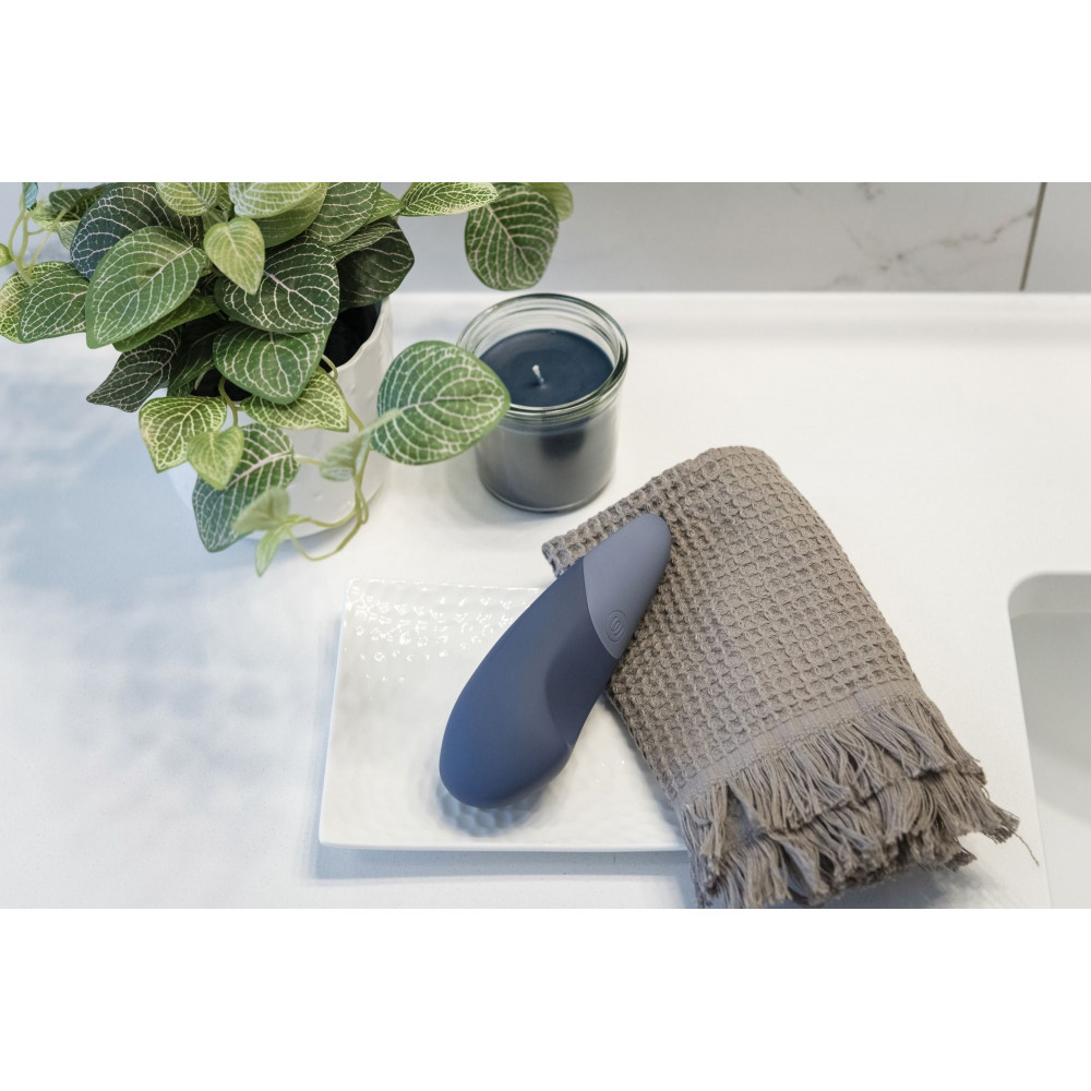 Разное - Вибратор для стимуляции клитора бесшумный Womanizer Vibe, темно-синий 5