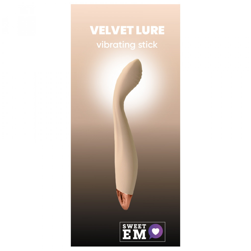 Різне - Вібратор для стимуляції точки G та клітора Sweet Em Velvet Lure, ніжно жовтий