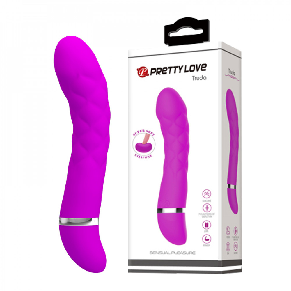 Стимулятор точки G - Вибратор для точки G Pretty Love Truda с гибкой головкой, фуксия, 18.8 х 3.5 см