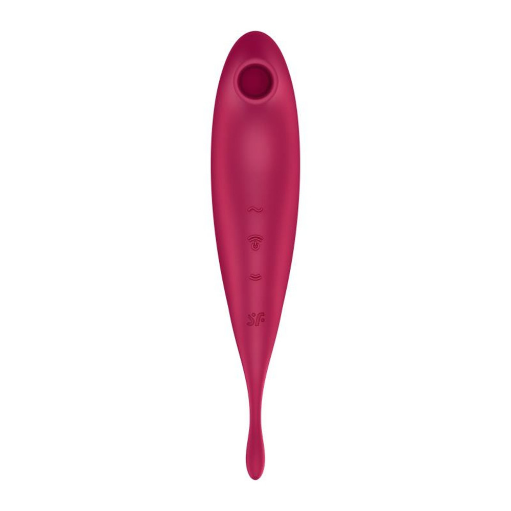 Разное - Вибратор с волновой стимуляцией Satisfyer Twirling Pro+ с приложением, красный 1