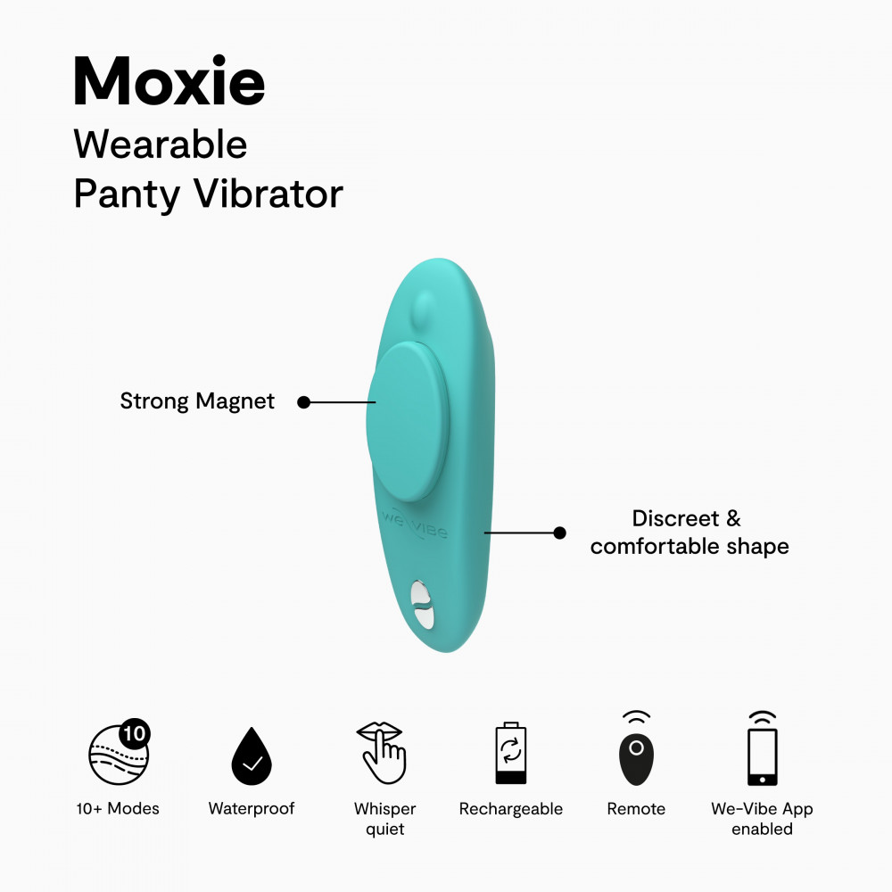 Смарт игрушки - Вибратор в трусики WE-VIBE Moxie+ Aqua 3