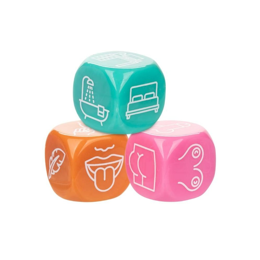 Секс игрушки - Игра для двоих CalExotics кубики 3 шт, разноцветные
