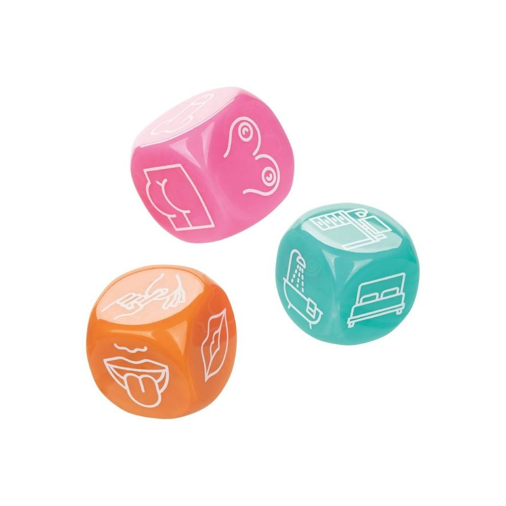 Секс игрушки - Игра для двоих CalExotics кубики 3 шт, разноцветные 6