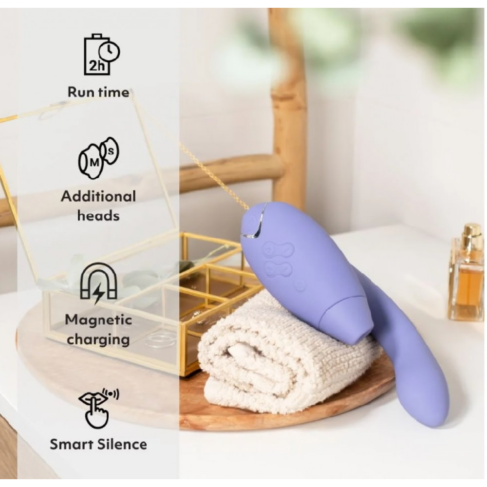Разное - Инновационный бесконтактный вибратор-стимулятор Womanizer Duo 2 Lilac 6